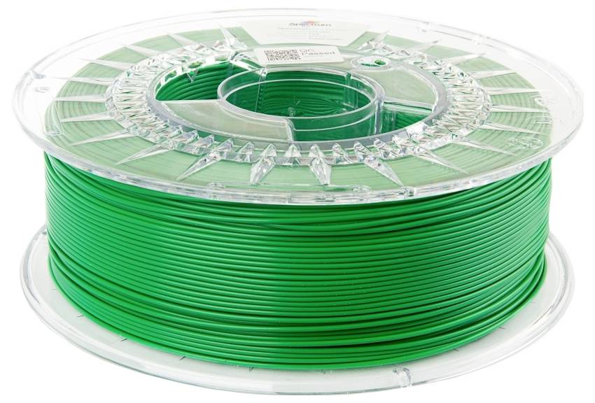 Zelena filamentna zavojnica za 3D printer.