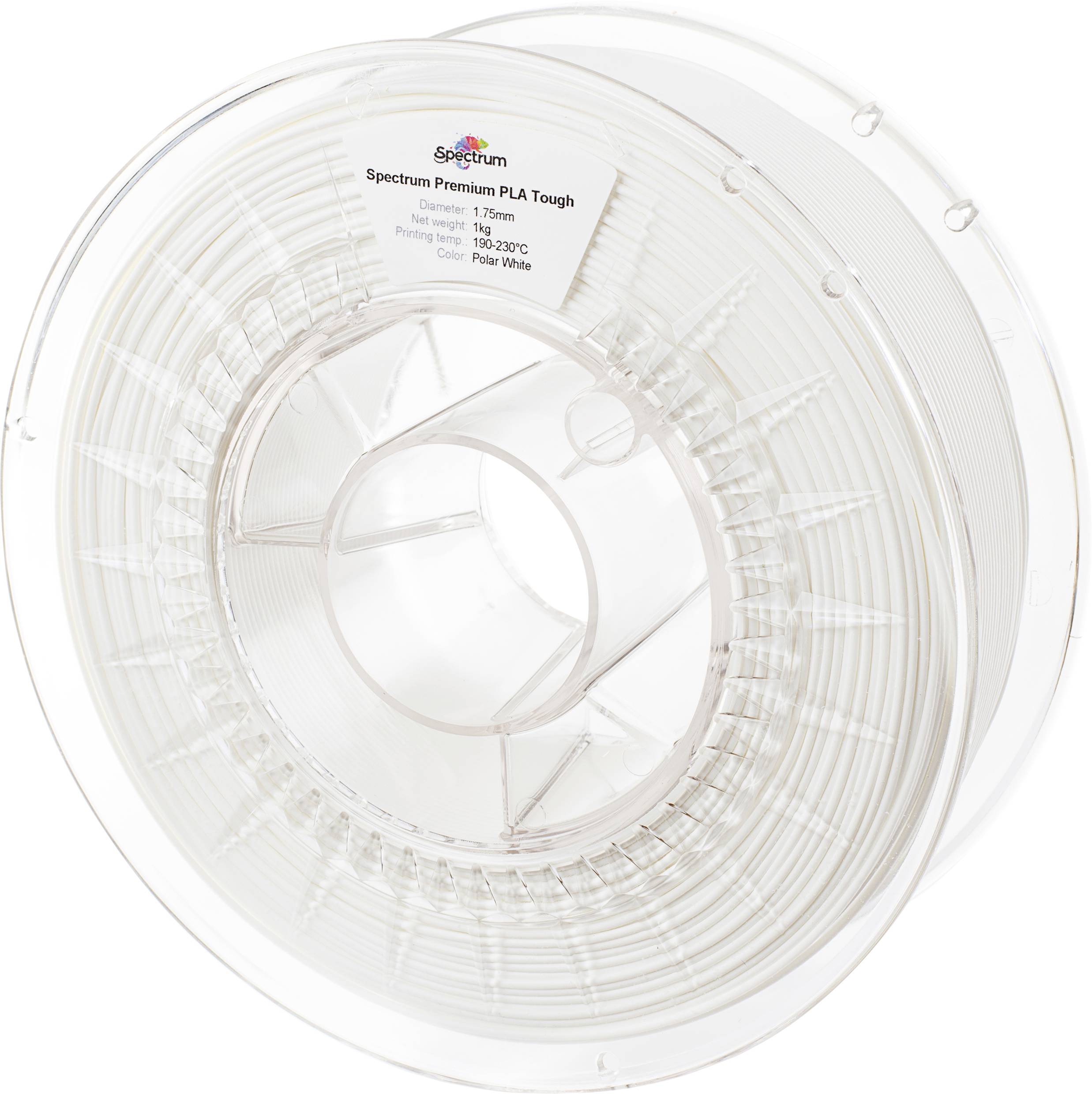 Spectrum Filaments 80195 PLA Tough Filament Tough PLA Slagvast 1.75 mm 1000 g Polar White, Polair-wit, Wit 1 stuk(s)