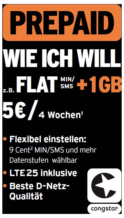 'PREPAID KAKO ŽELIM' ponuda: 5EUR/4 tjedna za neograničene minute/SMS i +1GB podataka. Fleksibilno podesivo od 9 centi, LTE25, najbolja D-mreža kvaliteta.