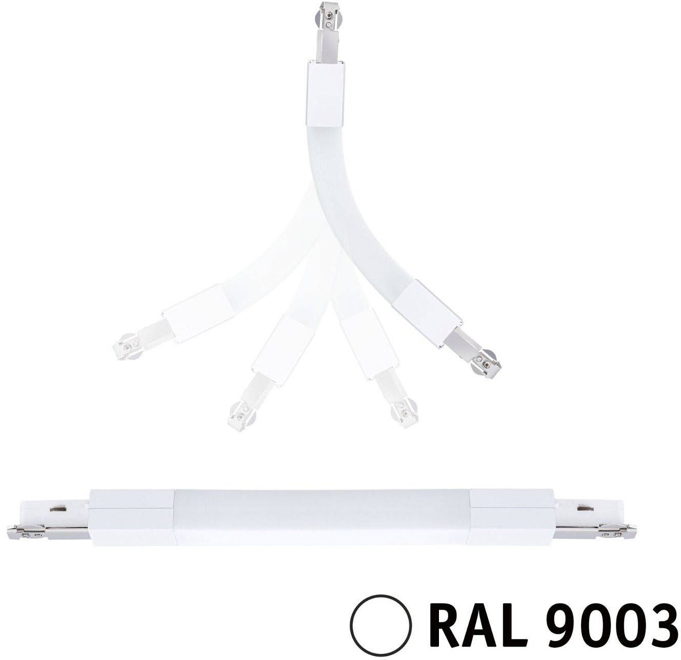 Paulmann 95650 95650 230V-railsysteemcomponenten Flexverbinder Signaalwit