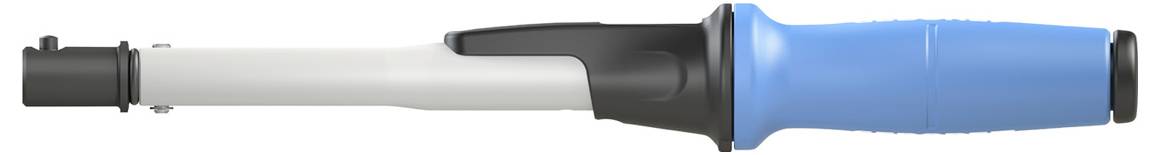 Mlaznica s plavom drškom i crnim konektorom, namijenjena za crijeva ili spremnike, projektirana za regulaciju protoka tekućine.