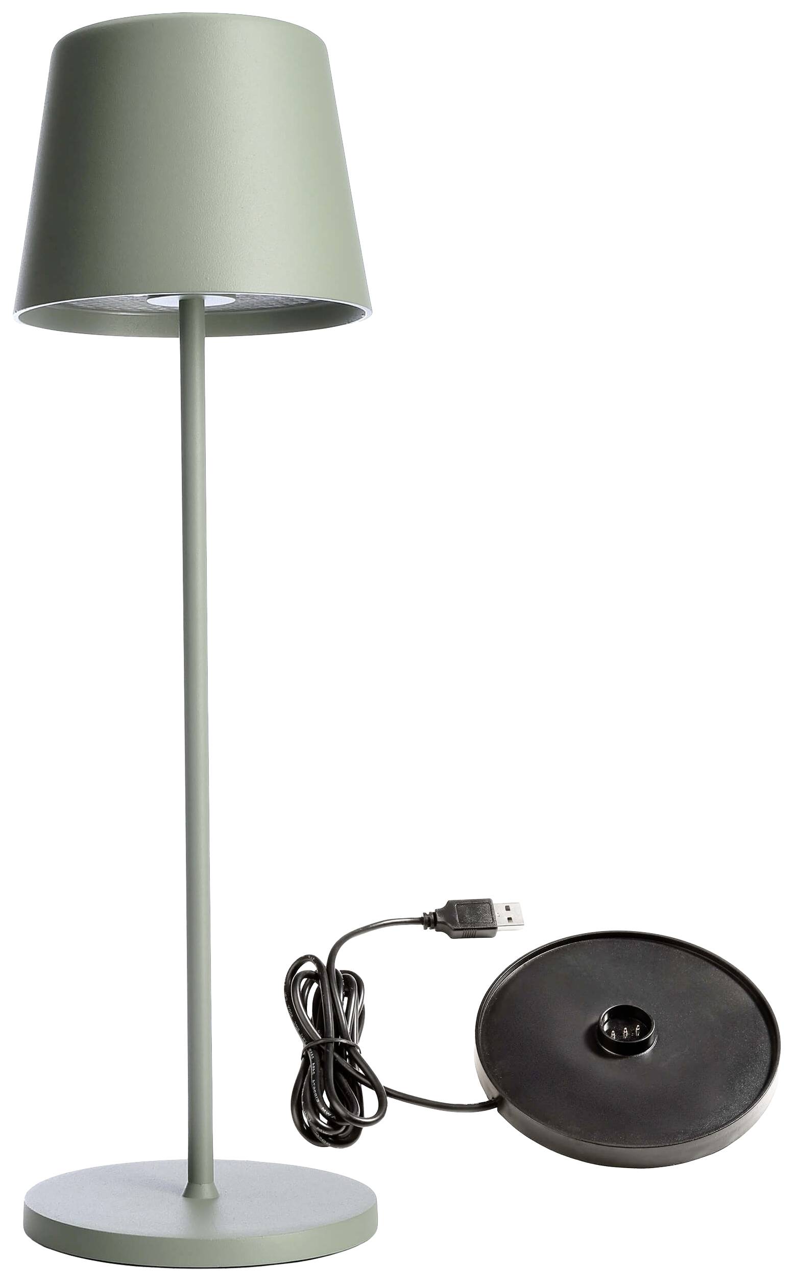 Deko Light 620195 Canis LED-accutafellamp 3.5 W Warmwit Grijs-groen