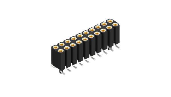 Fischer Elektronik Female header (precisie) Aantal rijen: 2 10026014 10 stuk(s)