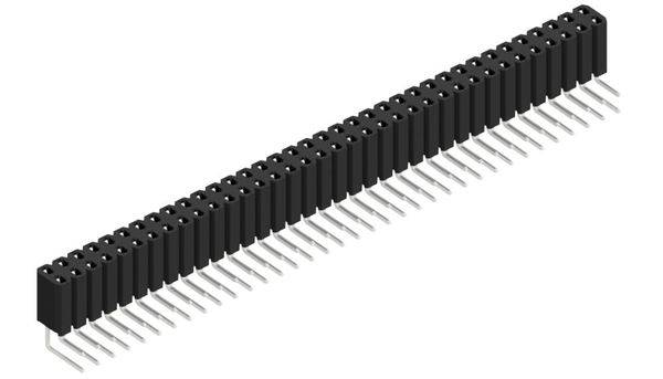 Fischer Elektronik Female header (standaard) Aantal rijen: 2 10026639 10 stuk(s)