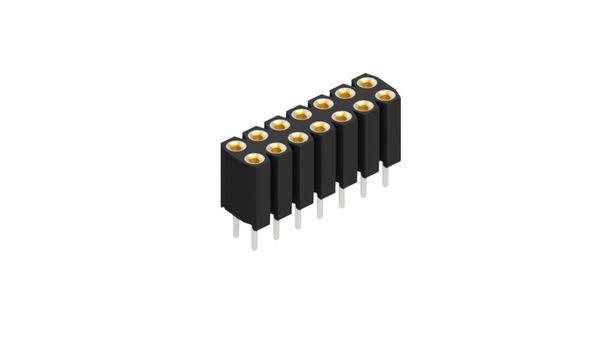 Fischer Elektronik Female header (precisie) Aantal rijen: 2 10026732 10 stuk(s)