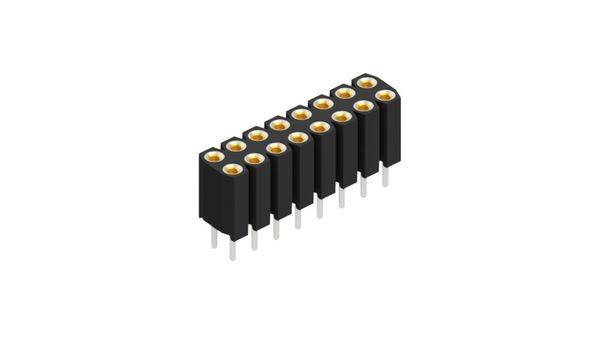 Fischer Elektronik Female header (precisie) Aantal rijen: 2 10026733 10 stuk(s)