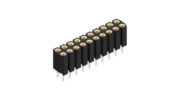 Fischer Elektronik Female header (precisie) Aantal rijen: 2 10026736 10 stuk(s)