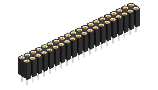 Fischer Elektronik Female header (precisie) Aantal rijen: 2 10026746 10 stuk(s)