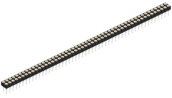 Fischer Elektronik Female header (precisie) Aantal rijen: 2 10041107 10 stuk(s)