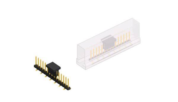 Fischer Elektronik standardna letva s muškim kontaktima Broj redova: 1 SLY7SMD06215GBSM 10 St.-0