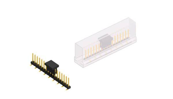 Fischer Elektronik standardna letva s muškim kontaktima Broj redova: 1  SLY7SMD06217GBSM 10 St.