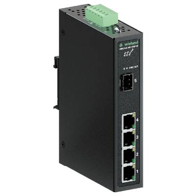Industrijski Ethernet preklopnik s pet priključaka, pogodan za robustne mrežne veze u industrijskim primjenama.