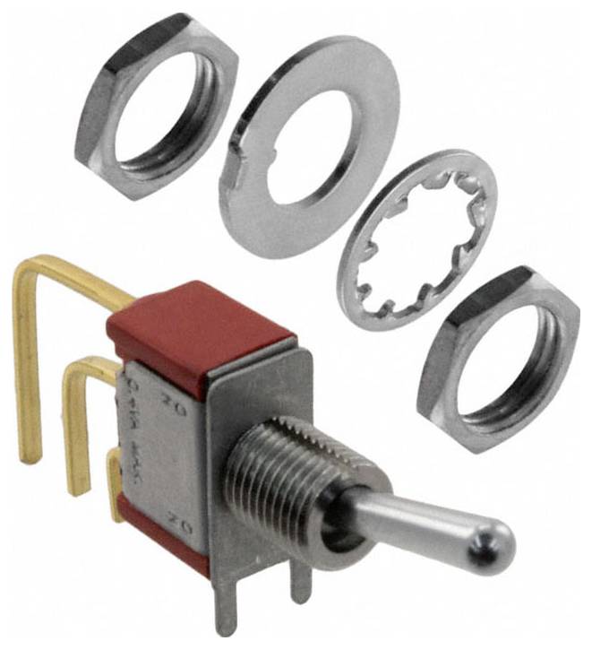 C & K Switches 7101SDAV2BE Toggle Switch 7000 Series 20 V/AC, 20 V/DC 1x aan/aan 1 stuk(s) Bulk