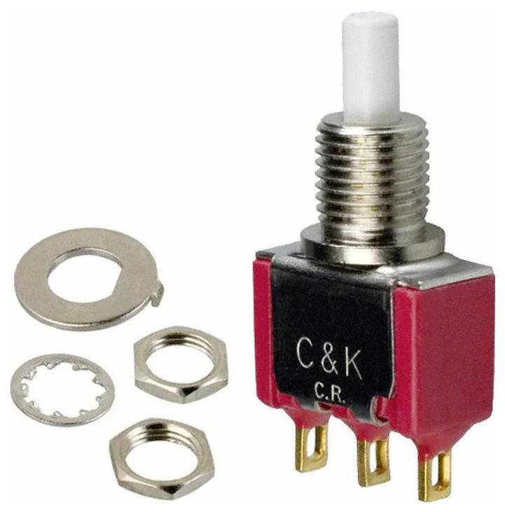 C & K Switches 8121SHZGE Pushbuttons 8020 Series Druktoets 28 V/DC 1x aan/(aan) 1 stuk(s) Bulk
