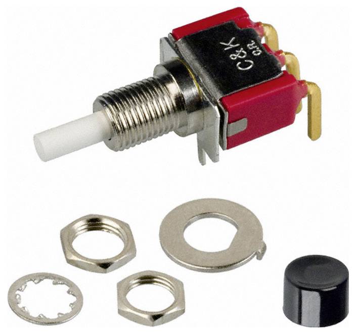 C & K Switches 8168SHABE2 Push button 8060 Series Druktoets 20 V/DC 1x aan/(aan) 1 stuk(s) Bulk
