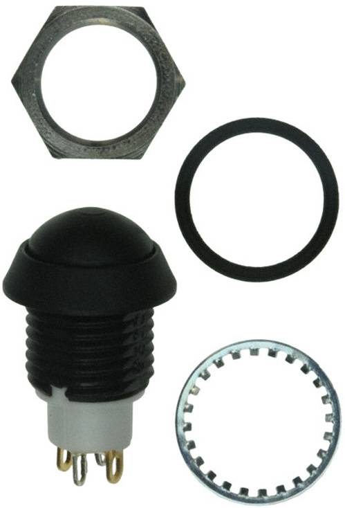 C & K Switches AP4D206TZBE Push button AP Series Druktoets 24 V/DC 1x uit/(aan) Groen IP67 1 stuk(s) Bulk
