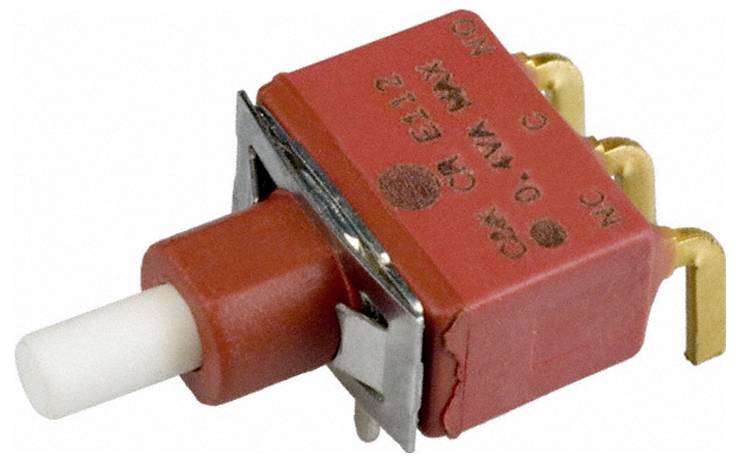 C & K Switches E112SD1AGE Push button E010 Series Druktoets 28 V/DC 1x aan/(aan) 1 stuk(s) Bulk