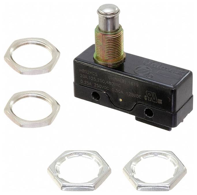 C & K Switches HBS2KCB4SJ011C Snap Switch HB Series Druktoets 125 V/DC 1x aan/(aan)/aan IP65 1 stuk(s) Bulk