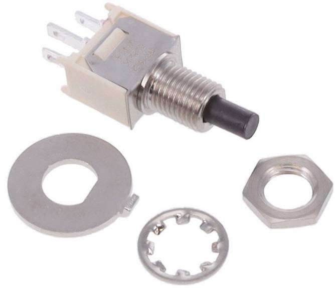 C & K Switches TP12SHZQE Pushbuttons TP Series Druktoets 28 V/DC, 120 V/AC 1x aan/(aan) 1 stuk(s) Bulk