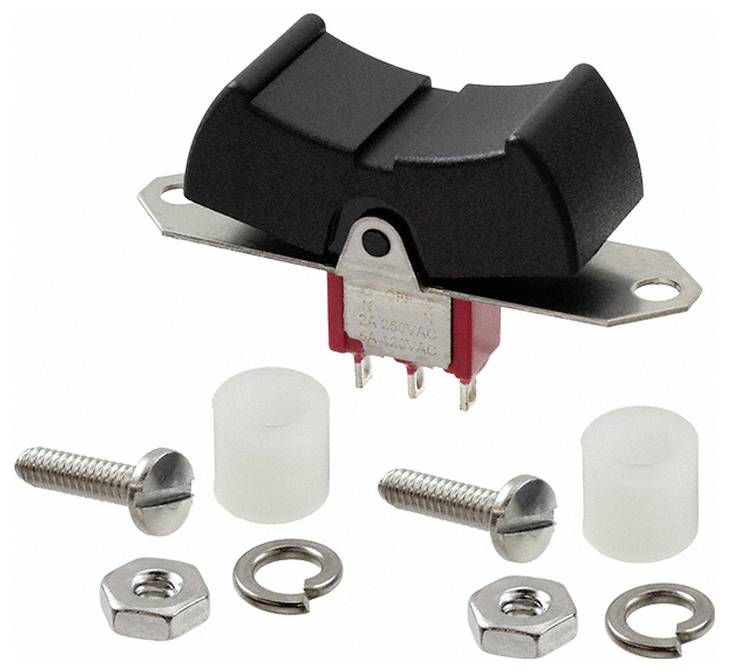 C & K Switches 7105J10ZQE2 Rocker Switch 7000 Series 120 V/AC, 28 V/DC 5 A 1x (aan)/uit/(aan) 1 stuk(s) Bulk