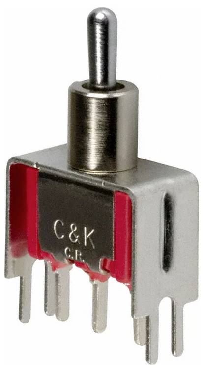 C & K Switches 7201MD9V3QE Toggle Switch 7000 Series 120 V/AC, 28 V/DC 5 A 2x aan/aan 1 stuk(s) Bulk