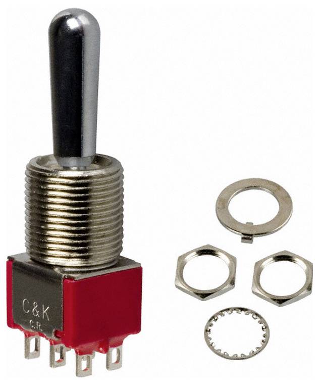 C & K Switches 7203TZQE Toggle Switch 7000 Series 120 V/AC, 28 V/DC 5 A 2x aan/uit/aan 1 stuk(s) Bulk