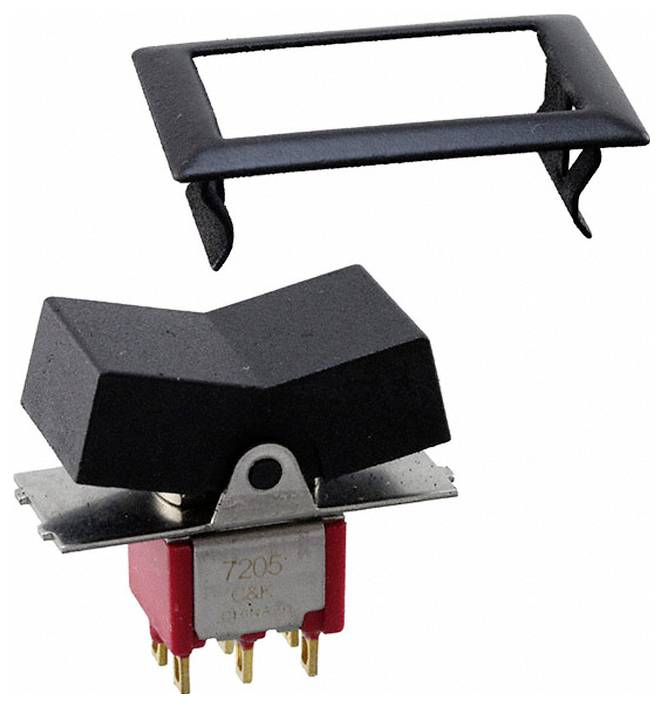 C & K Switches 7205J37ZGE22 Rocker Switch 7000 Series 120 V/AC, 28 V/DC 5 A 2x (aan)/uit/(aan) 1 stuk(s) Bulk