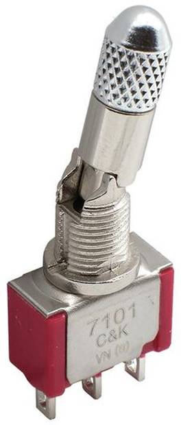 C & K Switches 7411MD9AV2BE Toggle Switch 7000 Series 20 V/AC, 20 V/DC 2 x on/on/on 1 St. Bulk-0