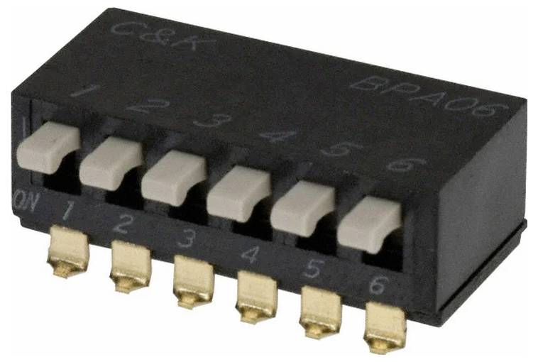 C & K Switches BPA06SBR DIP Switch BPA Series DIP-schakelaar Aantal polen 6 1 stuk(s) Tape on Full reel