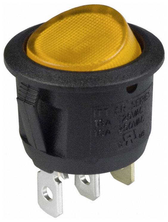 C & K Switches CR102J3AS215QF7 Rocker Switch CR Series 120 V/AC 16 A 1x aan/uit 1 stuk(s) Bulk