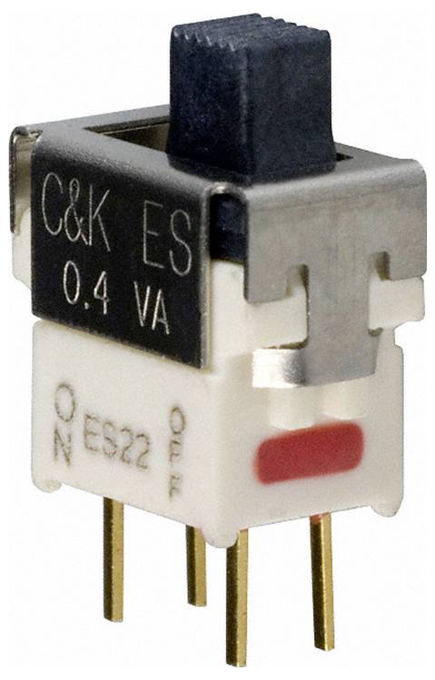 C & K Switches ES22MCBE Slide Switch ES Series Schuifschakelaar 20 V/AC, 20 V/DC 2x uit/aan IP57 1 stuk(s) Tray