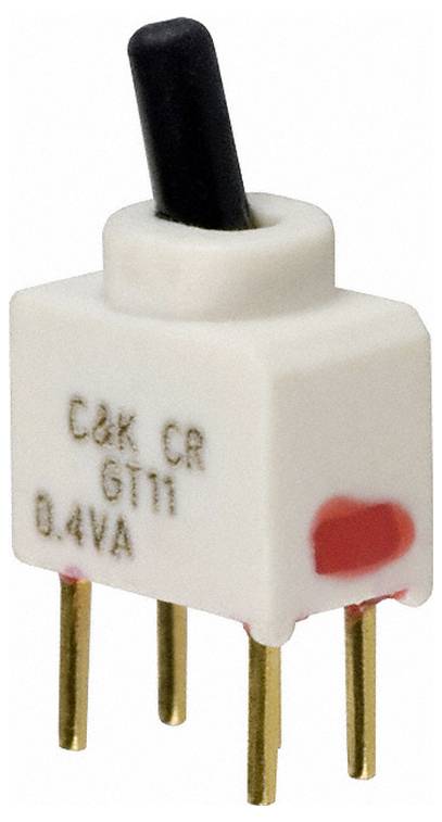 C & K Switches GT11MV3BE Toggle Switch GT Series 20 V/AC, 20 V/DC 1x aan/aan 1 stuk(s) Bulk