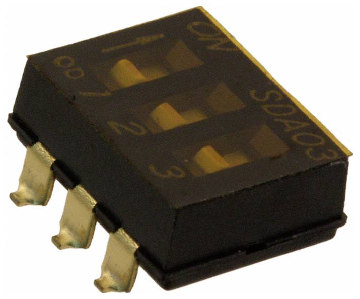 C & K Switches SDA03H0SBR DIP-Switch SDA Series DIP-schakelaar Aantal polen 3 1 stuk(s) Tape on Full reel