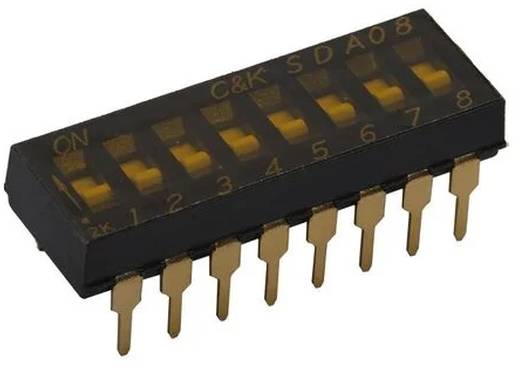 C & K Switches SDA06H0SBR DIP Switch SDA Series DIP-schakelaar Aantal polen 6 1 stuk(s) Tape on Full reel