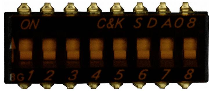 C & K Switches SDA08H0SB DIP Switch SDA Series DIP-schakelaar Aantal polen 8 1 stuk(s) Tube