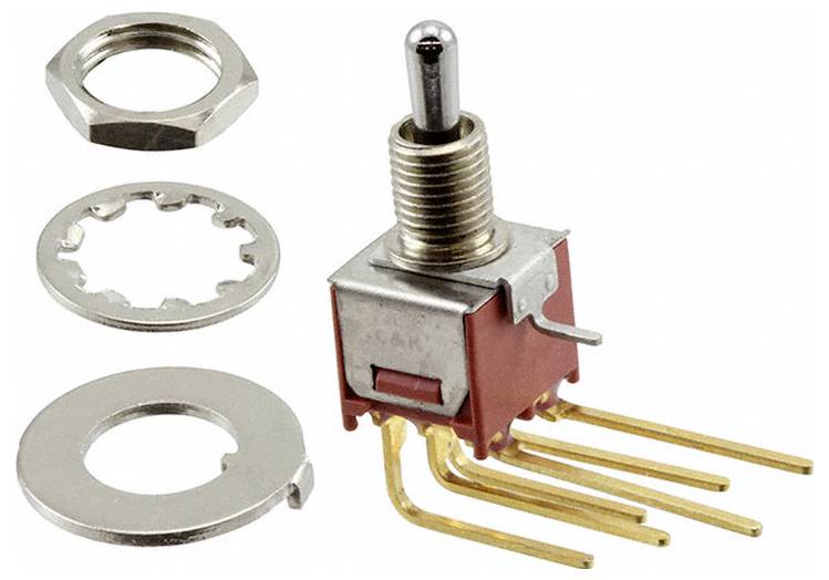 C & K Switches T203MYAVBE Toggle Switch T Series 20 V/AC, 20 V/DC 2x aan/uit/aan 1 stuk(s) Bulk