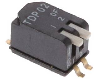 C & K Switches TDP02H1SBD1R DIP Switch TDP Series DIP-schakelaar Aantal polen 2 1 stuk(s) Tape on Full reel