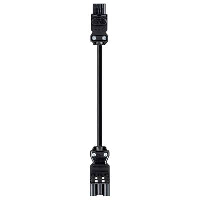 Crni električni kabel s utičnicama na oba kraja, pogodan za solarno instalacijsko povezivanje.