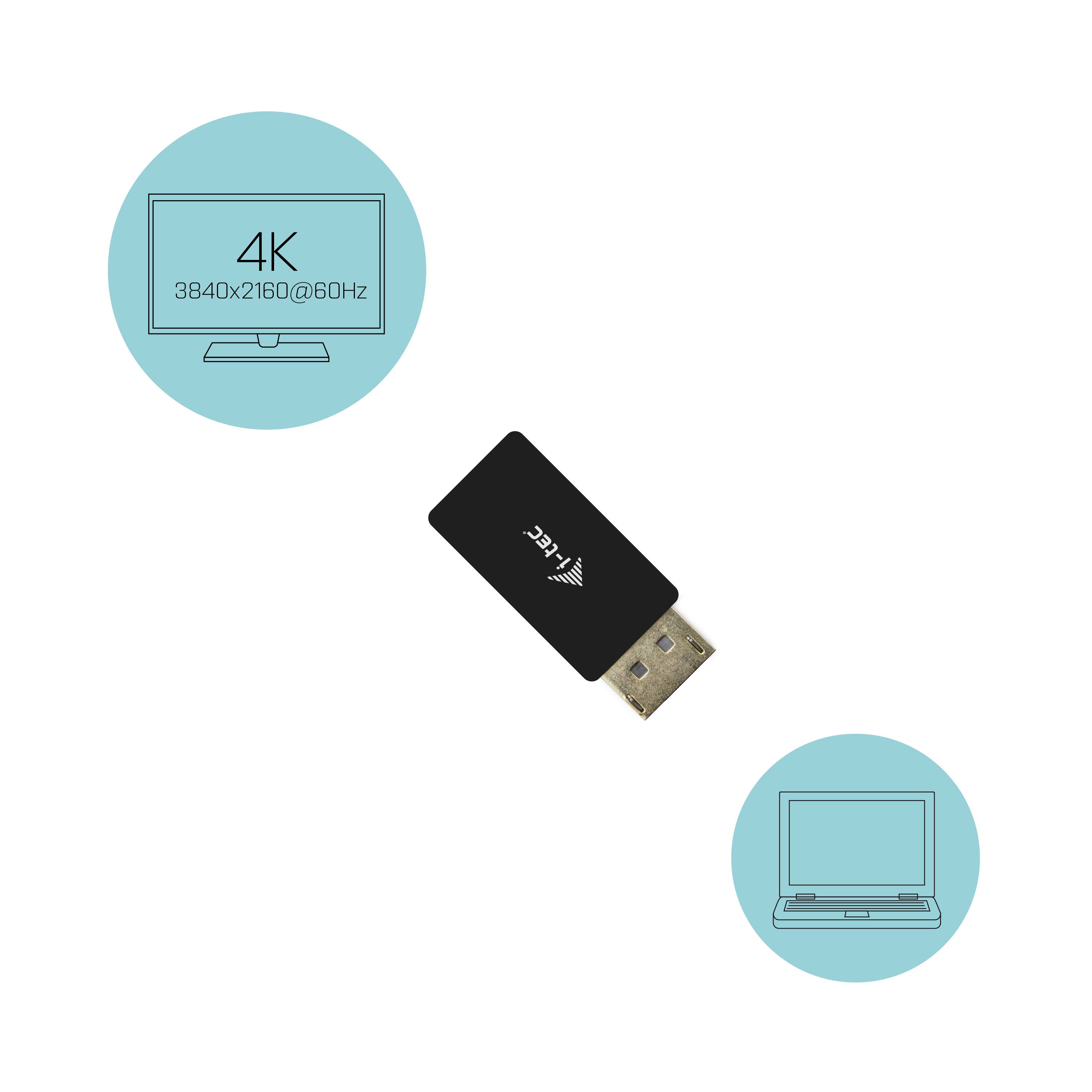 USB adapter povezuje laptop s 4K zaslonom, omogućava rezoluciju od 3840x2160 pri 60 Hz.
