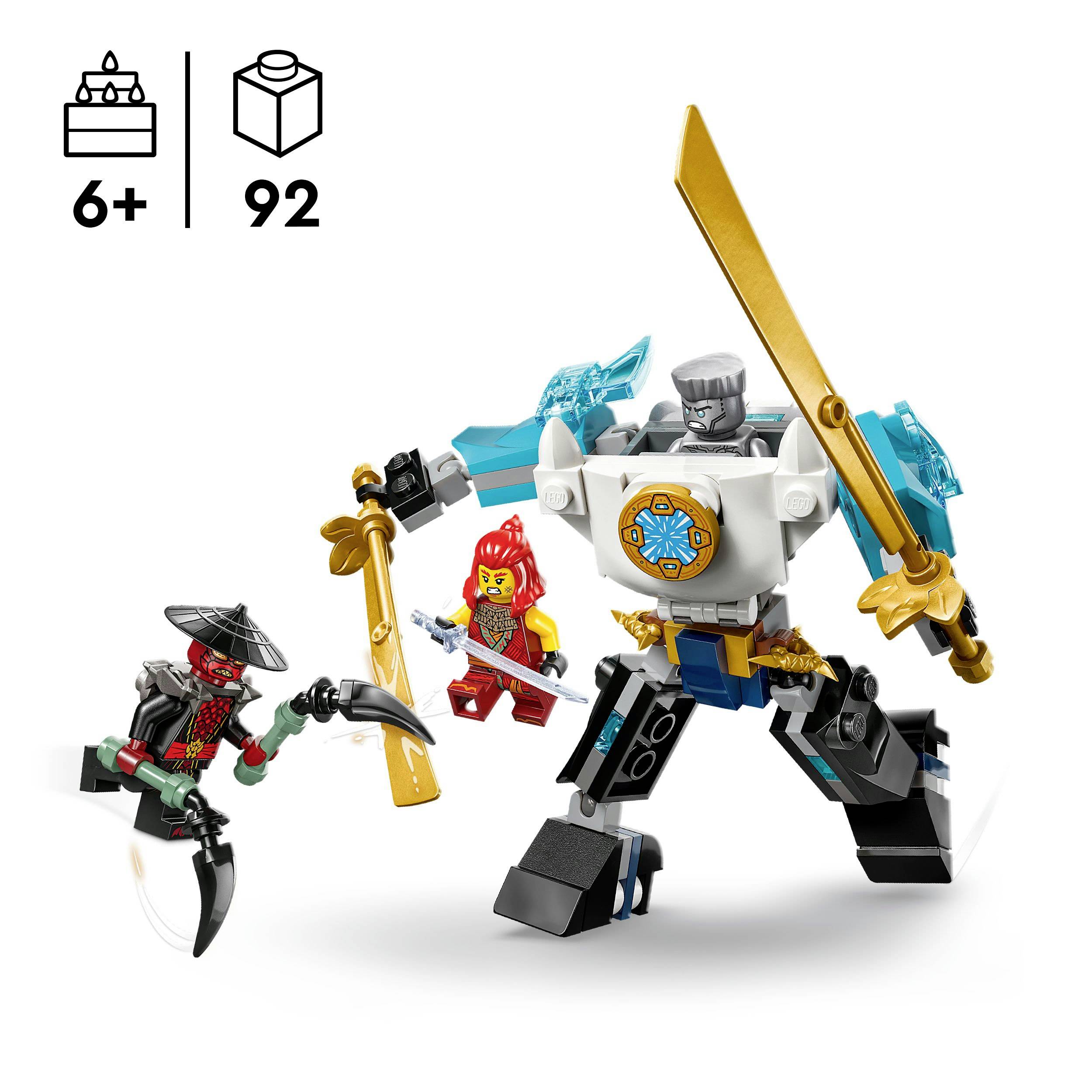 LEGO set s velikim robotom, malenim crvenim minirobotom i malenim minizlikovcem. Sadrži 92 dijela, pogodan za djecu od 6 godina.