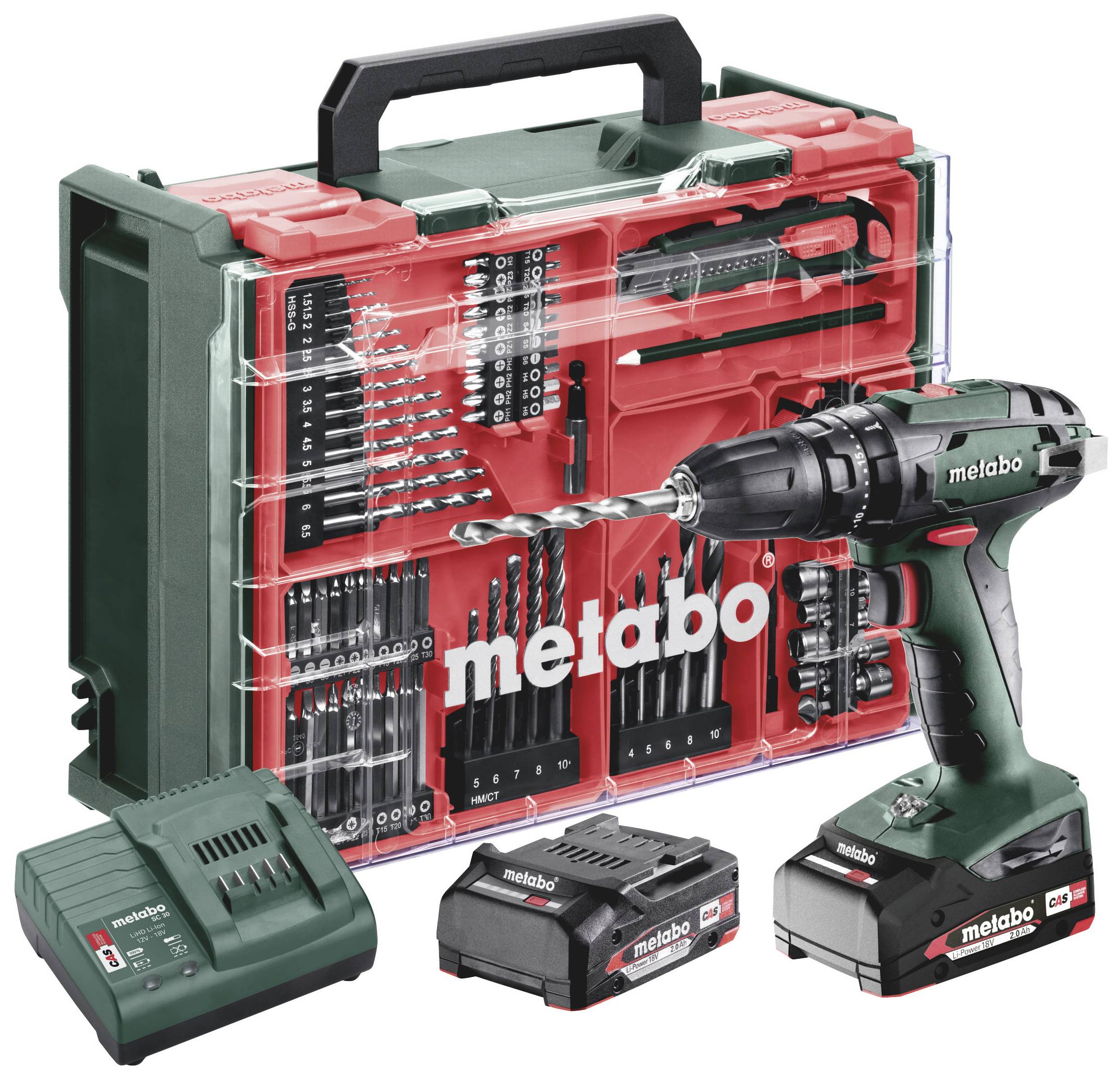 Metabo SB 18 Set 602245710 Slagskruvdragare batteri 48 Nm 18 V Antal batterier som ing&aring;r 2 LiHD borstfri, inkl. v&auml;ska, inkl. 2x batterier, inkl. laddare, inkl.