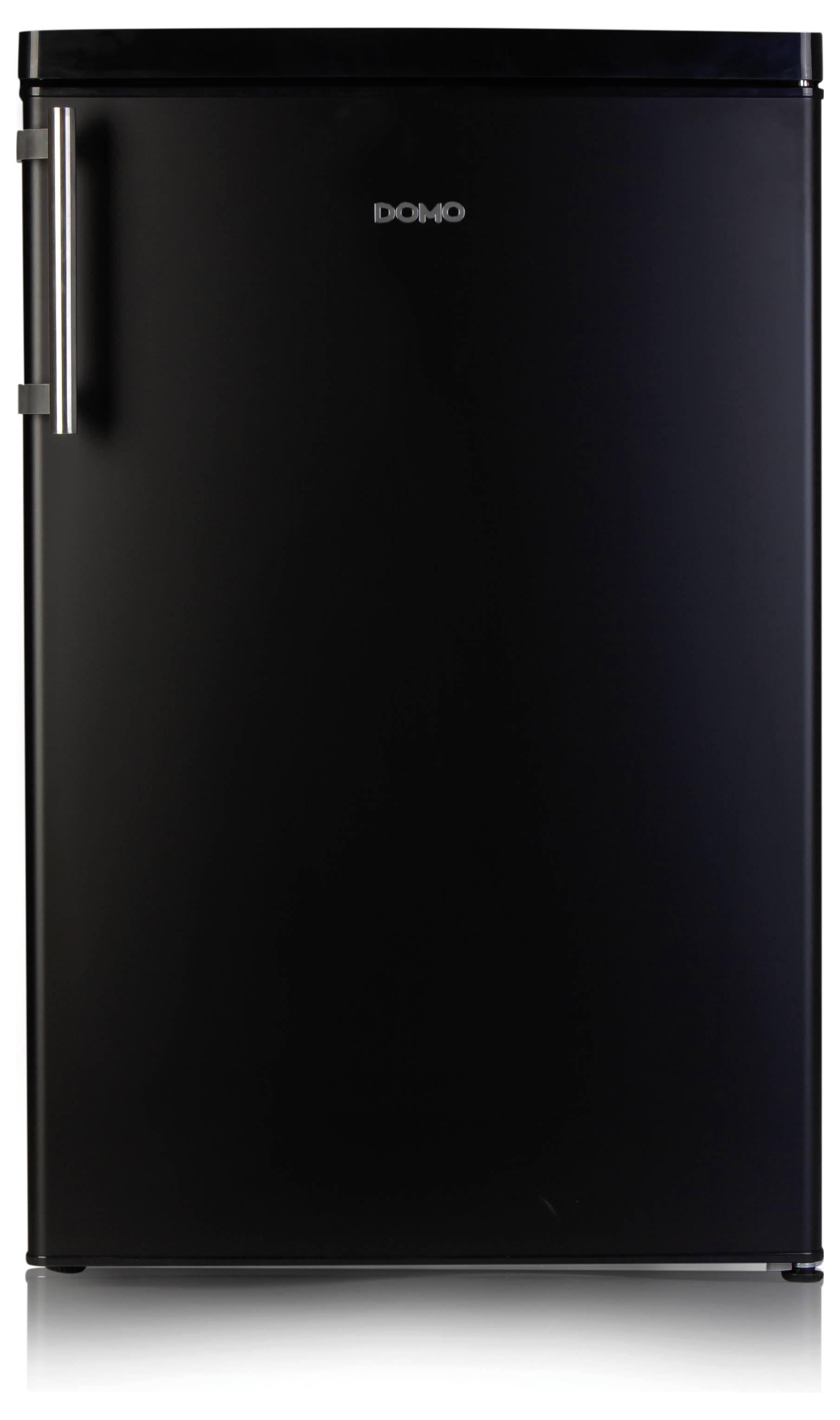 Crni hladnjak sa srebrnom ručkom, postavljen ispred neutralne pozadine. Bez vidljivih elemenata marke ili dizajna.