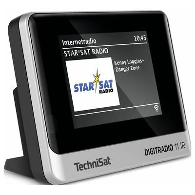 Technisat digitalni radio prikazuje internetski radio 'Star*Sat Radio', reproducirajući 'Kenny Loggins - Danger Zone'; vrijeme: 10:45.
