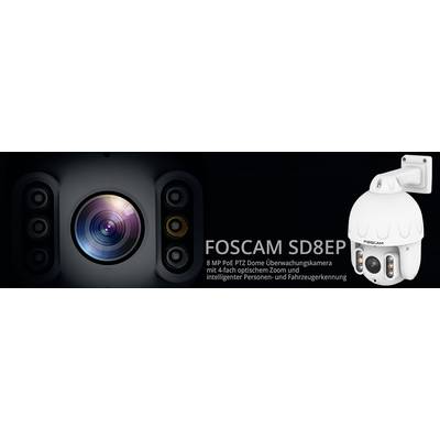 FOSCAM SD8EP nadzorna kamera: 8 MP PTZ kupola sa 4x zumom, detekcija osoba i vozila. Slika prikazuje priključke kamere.