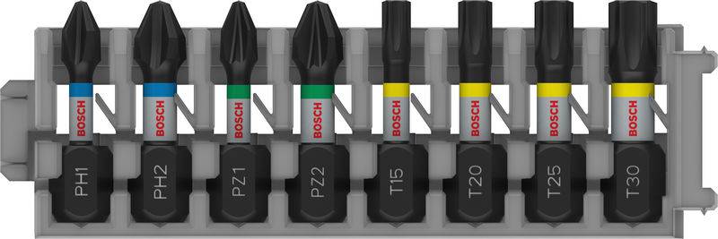 Bosch PRO Slagmoer-mengverpakking PH1; PH2; PZ1; PZ2; T15; T20; T...