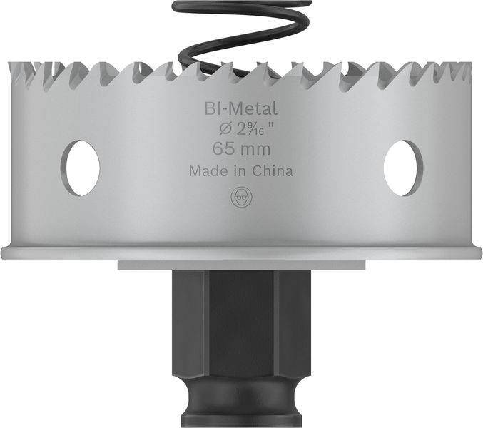 Metalna pila-kruna promjera 65 mm, bi-metalna, pogodna za precizne kružne rezove. Izrađeno u Kini.