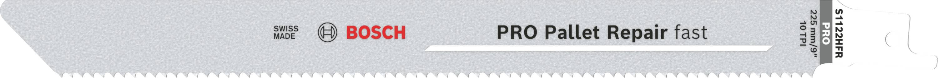 Sabljasta pila Bosch, model 'PRO Pallet Repair fast', posebno razvijen za popravak paleta.