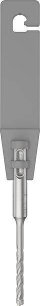 Sivi metalni svrdlo s šesterokutnim vijčanim učvršćenjem i spiralnim svrdlom, pogodno za precizno bušenje u tvrdom materijalu.