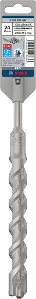 Bosch bušač s SDS plus sustavom, promjera 24 mm, pogodan za beton. Pakiranja prikazuje detalje proizvoda i barkod.