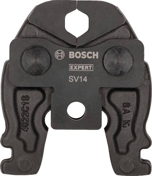 Kliješta za krimpanje Bosch, model SV14, s metalnom površinom i dvije crne drške, pogodna za precizne radne zahtjeve.